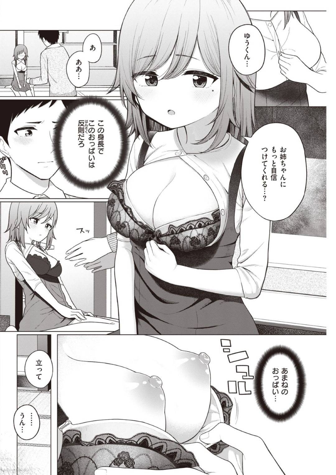 高身長弟に子ども扱いされて怒る成人済み低身長爆乳ロリ美少女の姉…身長が低いことを気にして泣いたら慰めてくれた弟をパイズリフェラし、ザーメンごっくんからのイチャラブ生ハメ中出しセックスしてイキまくる【明石六露：リトルビッグシスター】