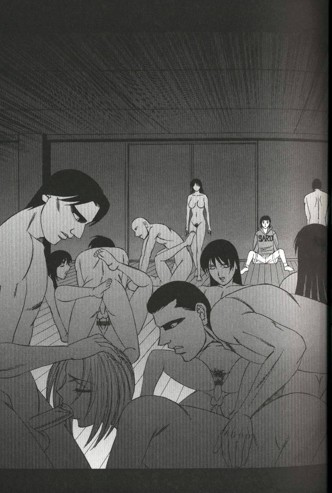 高校生の売春グループを調べるために男に頼るお姉さん…男が尾行して建物に潜入すると乱交現場を目撃してしまい、部屋の中に誘われ女性たちに囲まれ背面騎乗位で中出しセックスする【山本よし文：恥辱の学園 第1話 淫蜜の誘い】