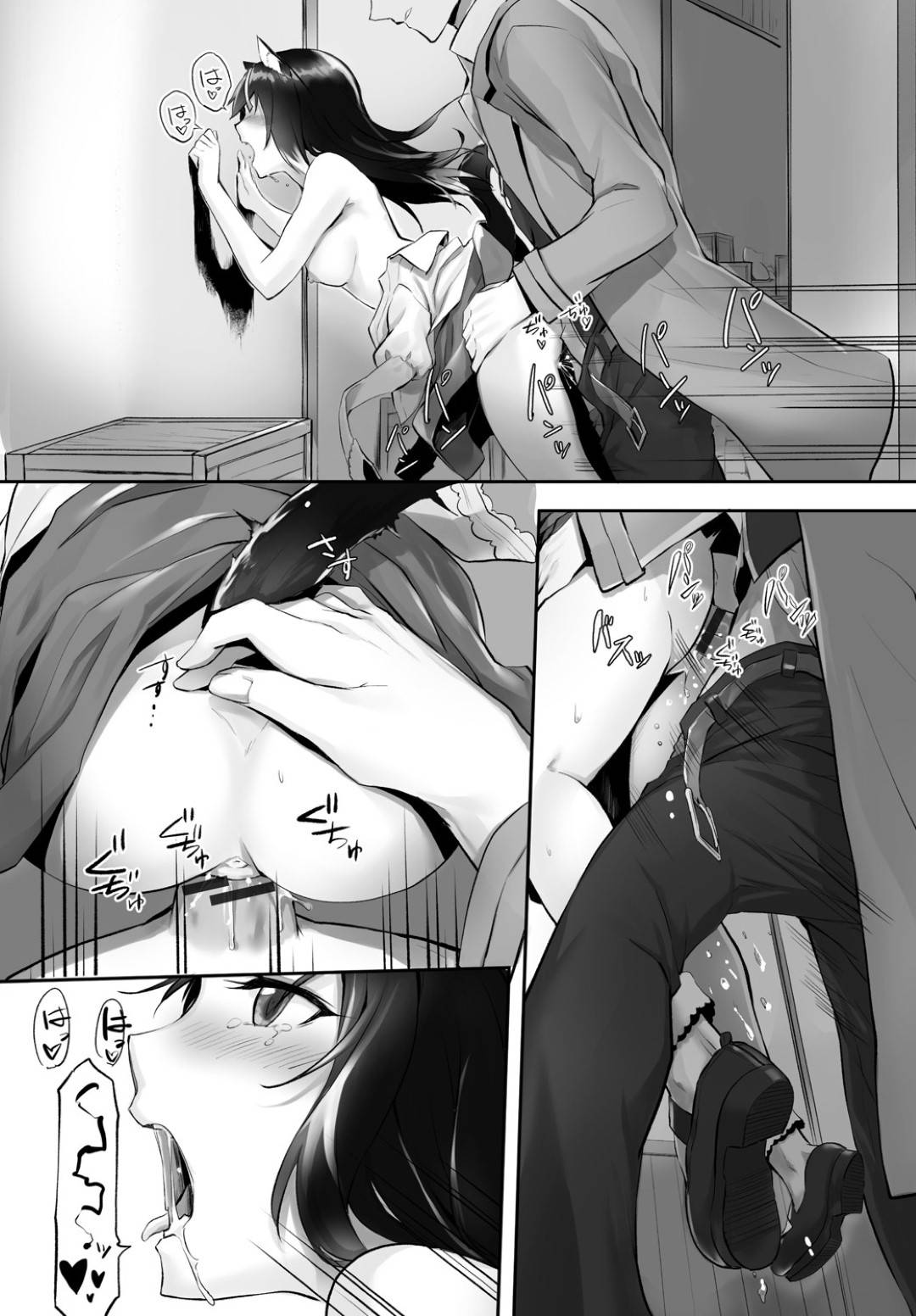 家主の男と服を買いにやって来たネコ耳美少女ホムンクルス…買い物終わりに発情してしまい、路地裏でちんぽをおねだりして激しい生ハメ中出し青姦セックスして連続イキ【京極燈弥：愚か者は猫耳奴隷に依存する～初めての調教生活～第３話】