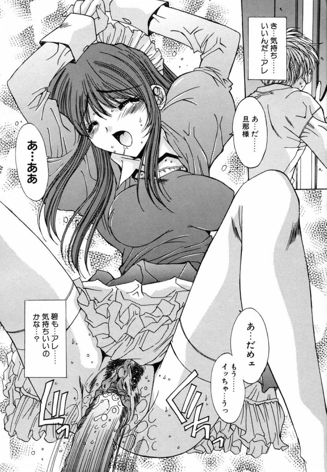 淫乱巨乳美人メイド…ご主人様とお坊ちゃまと生ハメ中出しセックスでいきまくる！【悠宇樹：宴の華】