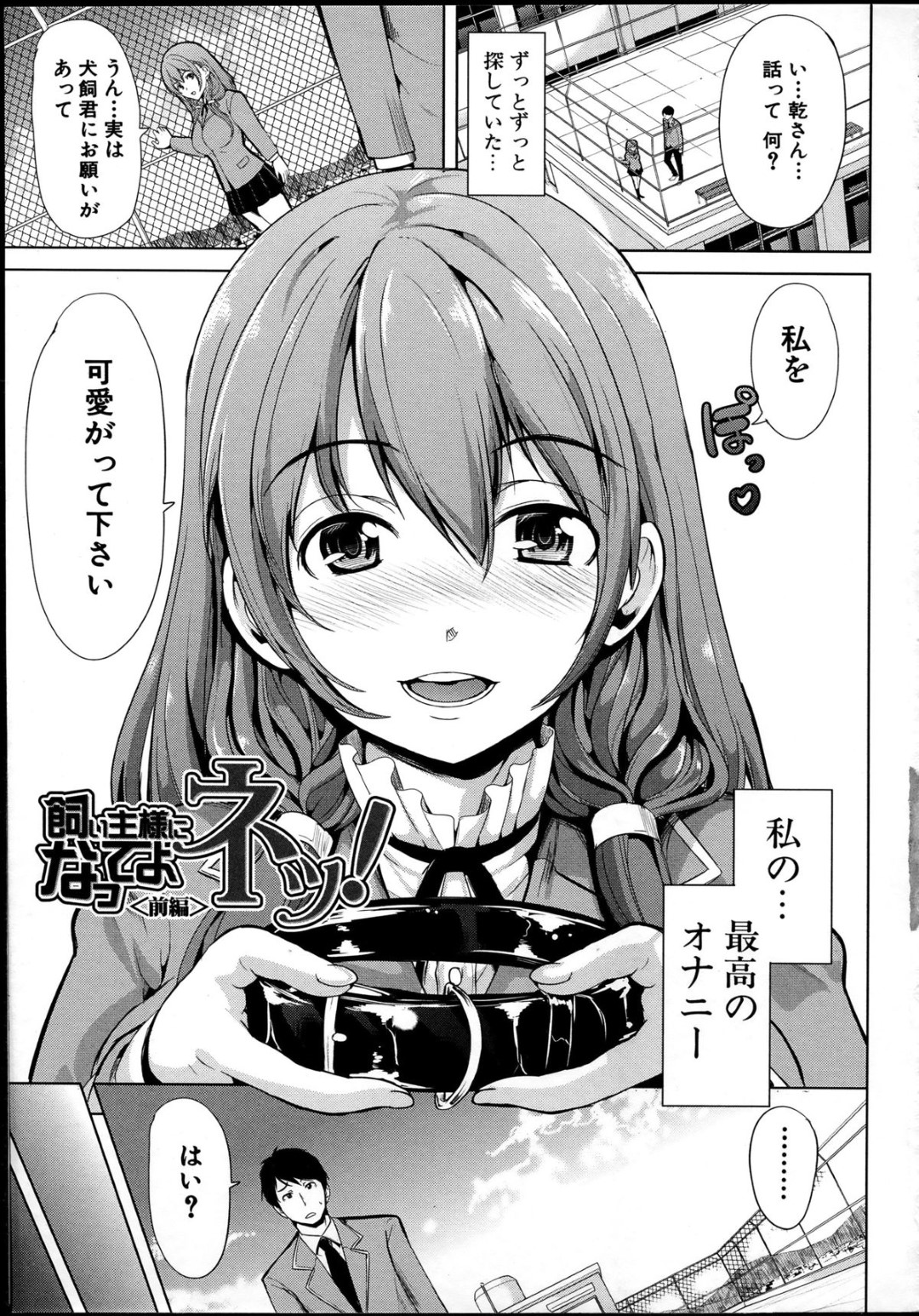 転校生の男子に飼い主になってほしいと迫り、ボンテージ姿でエッチを誘う変態美少女JK…ご奉仕フェラやパイズリや６９に興奮しまくり、夜の公園を露出散歩しながら青姦調教セックスしてマゾ絶頂【弥美津ヒロ：飼い主様になってよネッ！前編】