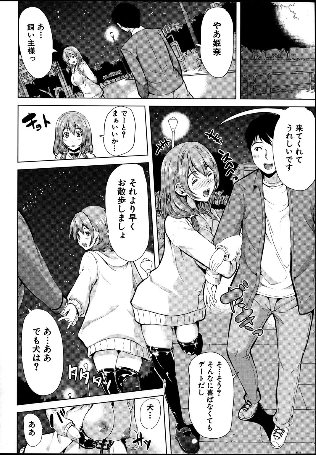転校生の男子に飼い主になってほしいと迫り、ボンテージ姿でエッチを誘う変態美少女JK…ご奉仕フェラやパイズリや６９に興奮しまくり、夜の公園を露出散歩しながら青姦調教セックスしてマゾ絶頂【弥美津ヒロ：飼い主様になってよネッ！前編】